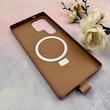 قاب گوشی Galaxy S25 Ultra سامسونگ مگ سیف دار اورجینال سخت HARD کلاسیک فینگربند انگشتی قهوه ای کد 114094