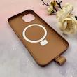 قاب گوشی iPhone 15 آیفون مگ سیف دار اورجینال سخت HARD کلاسیک فینگربند انگشتی قهوه ای کد 114133