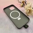 قاب گوشی iPhone 15 آیفون مگ سیف دار اورجینال سخت HARD کلاسیک فینگربند انگشتی طوسی کد 114135