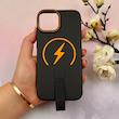 قاب گوشی iPhone 15 آیفون مگ سیف دار اورجینال سخت HARD کلاسیک فینگربند انگشتی مشکی کد 114137