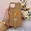 قاب گوشی iPhone 13 - iPhone 14 آیفون مگ سیف دار اورجینال سخت HARD کلاسیک فینگربند انگشتی قهوه ای کد 114142