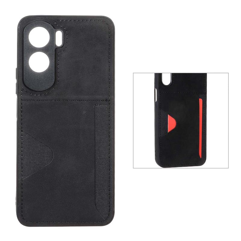 قاب گوشی Honor 90 Lite آنر جیر ضد ضربه HARD جاکارتی دار مشکی کد 96157