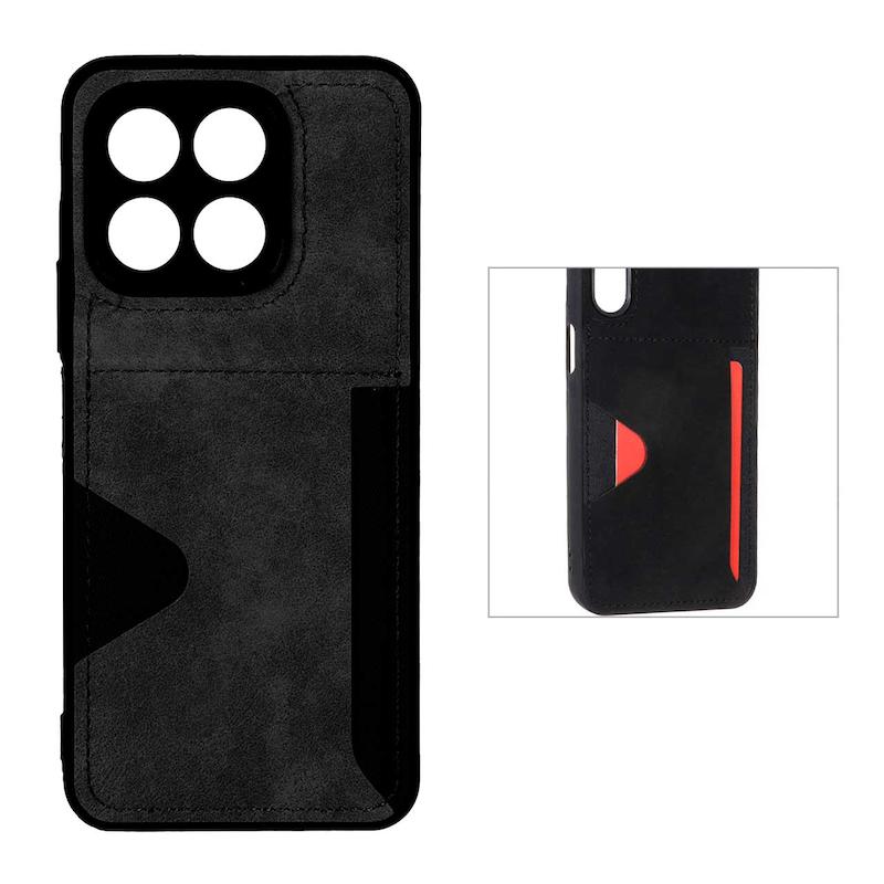 قاب گوشی Honor X6B آنر جیر ضد ضربه HARD جاکارتی دار مشکی کد 96174