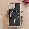 قاب گوشی iPhone 13 - iPhone 14 آیفون اورجینال Protection Case چرمی دوخت دار دور کرومی مگ سیف Magsafe اورجینال مشکی کد 115510