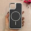 قاب گوشی iPhone 13 - iPhone 14 آیفون اورجینال Protection Case چرمی دوخت دار دور کرومی مگ سیف Magsafe اورجینال مشکی کد 115510