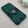 قاب گوشی Galaxy S24 FE سامسونگ ضد ضربه بتمن اورجینال Syndee هولدر دار مگنتی محافظ لنز دار کشویی سبز کد 115403