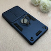 قاب گوشی Galaxy S25 Ultra سامسونگ ضد ضربه بتمن اورجینال Syndee هولدر دار مگنتی محافظ لنز دار کشویی سرمه ای کد 115423
