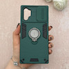 قاب گوشی Galaxy Note 10 Plus سامسونگ ضد ضربه بتمن اورجینال Syndee هولدر دار مگنتی محافظ لنز دار کشویی سبز کد 115434