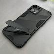 قاب گوشی iPhone 13 Pro Max آیفون ضد ضربه بتمن BIBERCAS هولدر دار محافظ لنز دار مشکی کد 115282