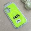 قاب گوشی iPhone 16 آیفون سیلیکونی پاستیلی اورجینال Case پاک کنی مگ سیف دار MagSafe داخل مخملی درجه یک فسفری کد 115555