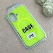 قاب گوشی iPhone 16 آیفون سیلیکونی پاستیلی اورجینال Case پاک کنی مگ سیف دار MagSafe داخل مخملی درجه یک فسفری کد 115555
