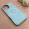 قاب گوشی iPhone 16 Pro Max آیفون سیلیکونی پاستیلی اورجینال Case پاک کنی مگ سیف دار MagSafe داخل مخملی درجه یک آبی کد 115560