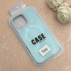 قاب گوشی iPhone 16 Pro Max آیفون سیلیکونی پاستیلی اورجینال Case پاک کنی مگ سیف دار MagSafe داخل مخملی درجه یک آبی کد 115560
