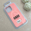 قاب گوشی iPhone 15 Pro Max آیفون سیلیکونی پاستیلی اورجینال Case پاک کنی مگ سیف دار MagSafe داخل مخملی درجه یک صورتی کد 115562