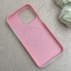 قاب گوشی iPhone 15 Pro Max آیفون سیلیکونی پاستیلی اورجینال Case پاک کنی مگ سیف دار MagSafe داخل مخملی درجه یک صورتی کد 115562