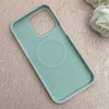 قاب گوشی iPhone 15 Pro Max آیفون سیلیکونی پاستیلی اورجینال Case پاک کنی مگ سیف دار MagSafe داخل مخملی درجه یک سبز کد 115565