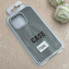 قاب گوشی iPhone 15 Pro Max آیفون سیلیکونی پاستیلی اورجینال Case پاک کنی مگ سیف دار MagSafe داخل مخملی درجه یک خاکستری کد 115566