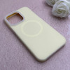 قاب گوشی iPhone 15 Pro Max آیفون سیلیکونی پاستیلی اورجینال Case پاک کنی مگ سیف دار MagSafe داخل مخملی درجه یک زرد کد 115568