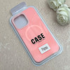 قاب گوشی iPhone 14 Pro Max آیفون سیلیکونی پاستیلی اورجینال Case پاک کنی مگ سیف دار MagSafe داخل مخملی درجه یک صورتی کد 115570