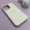 قاب گوشی iPhone 14 Pro Max آیفون سیلیکونی پاستیلی اورجینال Case پاک کنی مگ سیف دار MagSafe داخل مخملی درجه یک زرد کد 115573