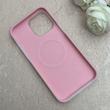 قاب گوشی iPhone 14 Pro Max آیفون سیلیکونی پاستیلی اورجینال Case پاک کنی مگ سیف دار MagSafe داخل مخملی درجه یک صورتی روشن کد 115574