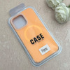 قاب گوشی iPhone 14 Pro Max آیفون سیلیکونی پاستیلی اورجینال Case پاک کنی مگ سیف دار MagSafe داخل مخملی درجه یک نارنجی کد 115577