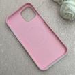 قاب گوشی iPhone 12 Pro Max آیفون سیلیکونی پاستیلی اورجینال Case پاک کنی مگ سیف دار MagSafe داخل مخملی درجه یک صورتی روشن کد 115591