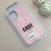 قاب گوشی iPhone 12 Pro Max آیفون سیلیکونی پاستیلی اورجینال Case پاک کنی مگ سیف دار MagSafe داخل مخملی درجه یک صورتی روشن کد 115591