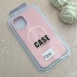 قاب گوشی iPhone 12 Pro Max آیفون سیلیکونی پاستیلی اورجینال Case پاک کنی مگ سیف دار MagSafe داخل مخملی درجه یک صورتی روشن کد 115591