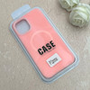 قاب گوشی iPhone 12 Pro Max آیفون سیلیکونی پاستیلی اورجینال Case پاک کنی مگ سیف دار MagSafe داخل مخملی درجه یک صورتی کد 115592