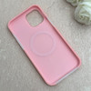 قاب گوشی iPhone 12 Pro Max آیفون سیلیکونی پاستیلی اورجینال Case پاک کنی مگ سیف دار MagSafe داخل مخملی درجه یک صورتی کد 115592