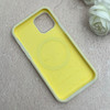 قاب گوشی iPhone 11 Pro آیفون سیلیکونی پاستیلی اورجینال Case پاک کنی مگ سیف دار MagSafe داخل مخملی درجه یک زرد کد 115618