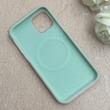 قاب گوشی iPhone 11 Pro آیفون سیلیکونی پاستیلی اورجینال Case پاک کنی مگ سیف دار MagSafe داخل مخملی درجه یک سبز کد 115619