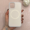 قاب گوشی iPhone 11 Pro آیفون سیلیکونی پاستیلی اورجینال Case پاک کنی مگ سیف دار MagSafe داخل مخملی درجه یک کرم کد 115620
