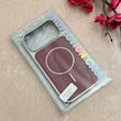 قاب گوشی iPhone 17 Pro Max آیفون اورجینال Protection Case چرمی دوخت دار دور کرومی مگ سیف Magsafe اورجینال زرشکی کد 115520