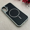 قاب گوشی iPhone 17 آیفون اورجینال Protection Case چرمی دوخت دار دور کرومی مگ سیف Magsafe اورجینال مشکی کد 115526
