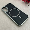 قاب گوشی iPhone 16 آیفون اورجینال Protection Case چرمی دوخت دار دور کرومی مگ سیف Magsafe اورجینال مشکی کد 115530