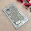 قاب گوشی iPhone 16 آیفون اورجینال Protection Case چرمی دوخت دار دور کرومی مگ سیف Magsafe اورجینال طوسی کد 115532