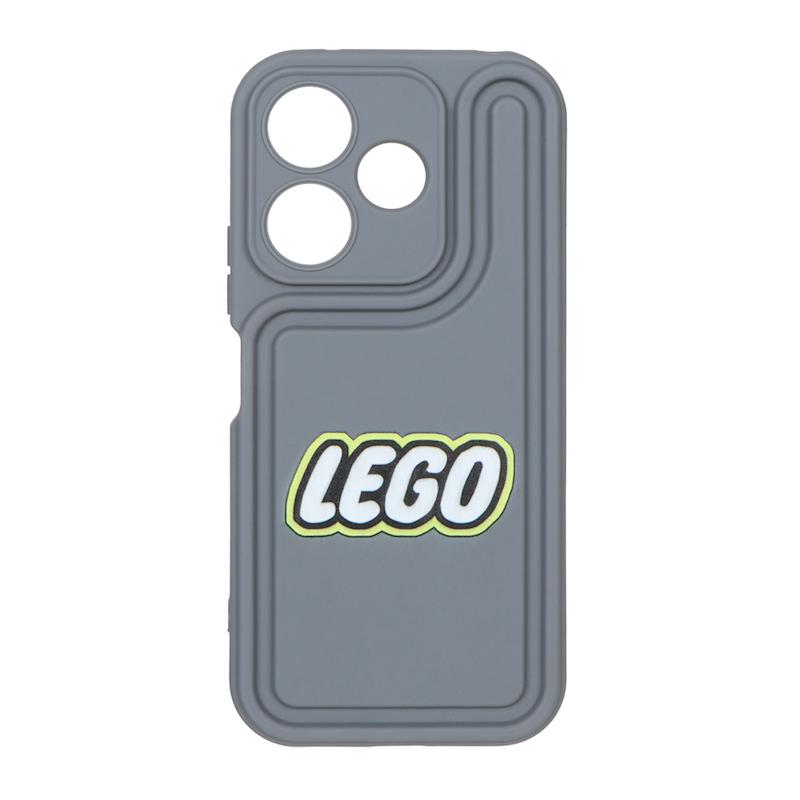 قاب گوشی Redmi 13 4G / Redmi 13 5G / Redmi 13X / Poco M6 4G شیائومی طرح سیلیکونی Solid LEGO محافظ لنزدار طوسی کد 96243