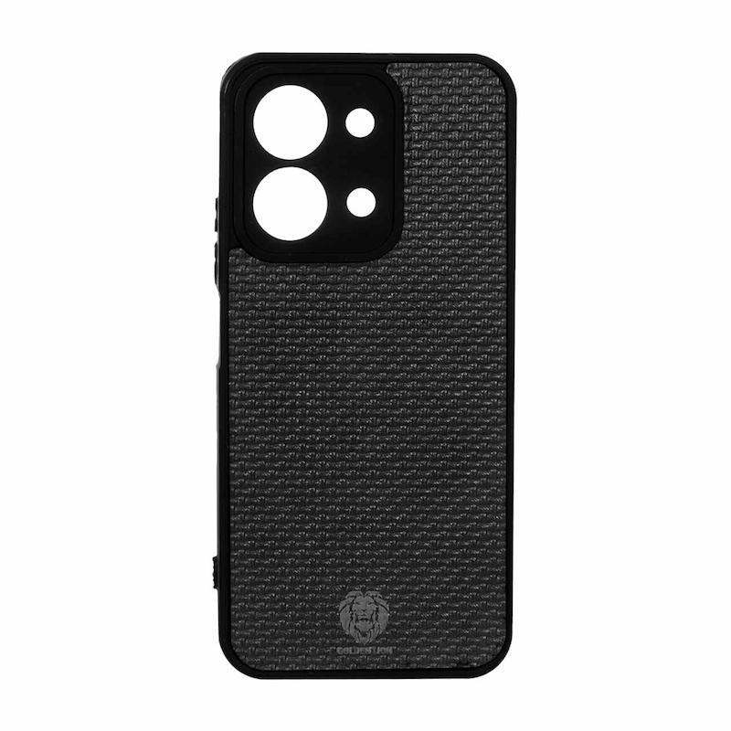 قاب گوشی Redmi 15C / Poco C85 شیائومی چرمی حصیری محافظ لنزدار مشکی کد 96260