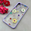 قاب گوشی Galaxy A26 سامسونگ لاکچری رزینی گل برجسته شفاف پاستیلی یاسی کد 115642