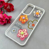 قاب گوشی Galaxy A34 سامسونگ لاکچری رزینی گل برجسته شفاف پاستیلی سفید کد 115644