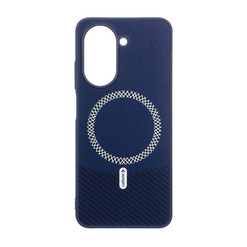 قاب گوشی Redmi A5 - Poco C71 شیائومی اسپیگن SPIGEN طرح مگ سیف کربن هاشور HARD سرمه ای کد 96287
