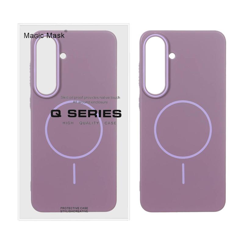 قاب گوشی Galaxy S25 FE سامسونگ مگ سیف دار اورجینال سخت HARD کلاسیک بنفش کد 96342