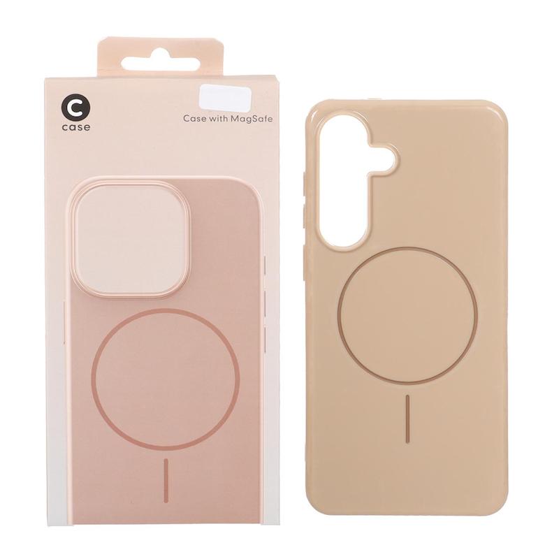 قاب گوشی Galaxy S25 FE سامسونگ مگ سیف اورجینال C Case براق MagSafe داخل خز نسکافه ای کد 96345