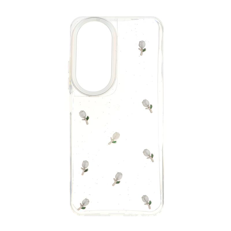 قاب گوشی Honor X7B آنر طلقی Hard شفاف رزینی برجسته اکلیلی شاین کیوت لنز کرومی کد 96350