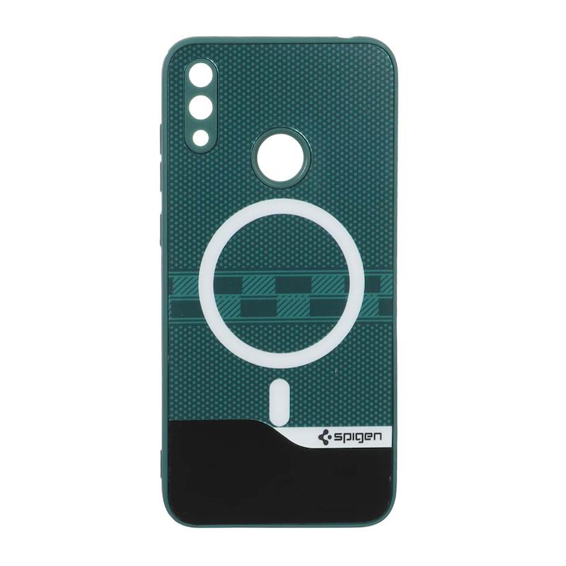 قاب گوشی Huawei Y7 2019 / Y7 Prime 2019 هوآوی اسپیگن SPIGEN طرح مگ سیف کربن هاشور HARD سبز تیره کد 96364