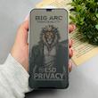 گلس گوشی iPhone 12 / iPhone 12 Pro آیفون شیشه ای Big Arc بیگ آرک سری حریم شخصی Privacy ESD Glass فول کاور اورجینال کد 96388