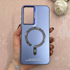 قاب گوشی Galaxy A17 سامسونگ اورجینال SO COOL سوکول لنز کرومی براق طرح مگ سیف اسپرت Sport آبی کد 113264