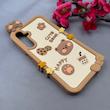 قاب گوشی Galaxy A16 سامسونگ سیلیکونی پاک کنی CUTE BEAR طرح تدی برجسته کرم کد 96420